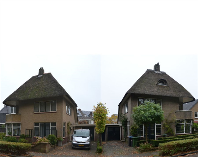 De twee panden van voren gezien (samengestelde panorama-opname)
              <br/>
              Richard Keijzer, 2014-10-30